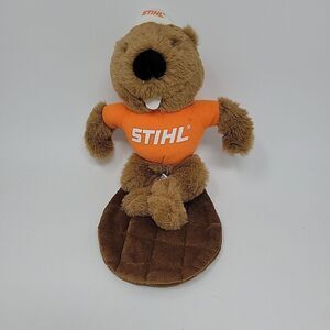 STIHL “Buzz the Beaver” Plush Stuffed Animal Toy 10" Tools